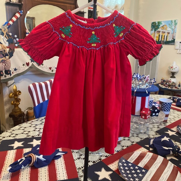 Le Za Me Smocked Infant girls Dress size 12 months - Picture 7 of 16